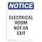 Signmission OSHA Notice, 5" Height, Electrical Room Not An Exit Sign, 5" X 3.5", Portrait OS-NS-D-35-V-11689 - alternate 1